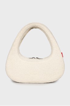 White textile mini bag