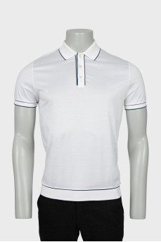 Men's polo with contrasting edges