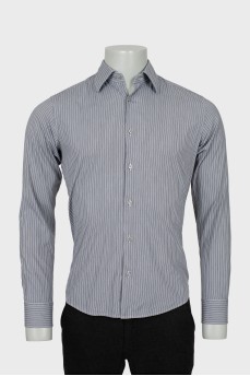 Men's light gray striped shirt