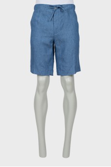 Men's linen shorts with arrows