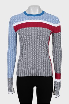 Combined ribbed jumper