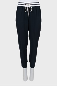 Navy blue joggers with tag
