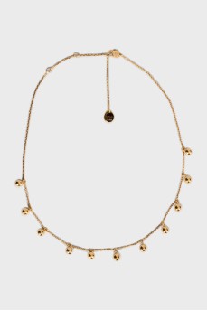 Necklace with gold balls