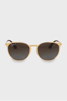 browline sunglasses with gold frames