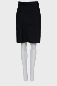 Wool A-line skirt