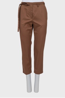 High-waisted cropped trousers