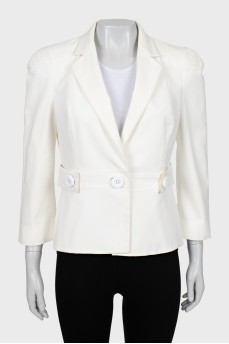 White button down jacket