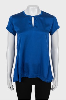 A-line blouse with short sleeves