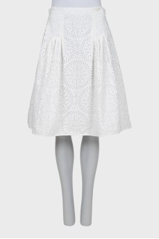 A-line skirt with perforations