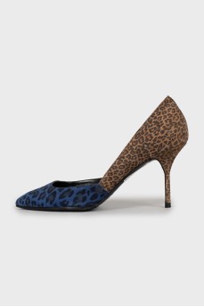Animal print suede shoes