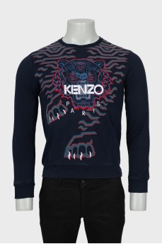 Men's sweatshirt with embroidered print