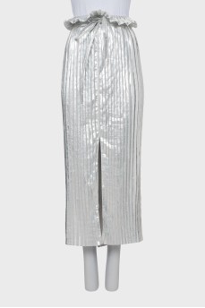 Pleated skirt with tag