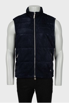 Men's quilted vest with zipper