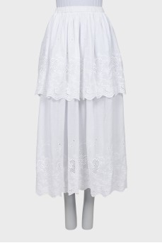 White double midi skirt