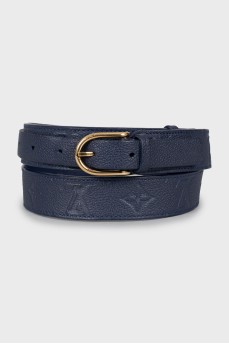Belt with signature embossed leather