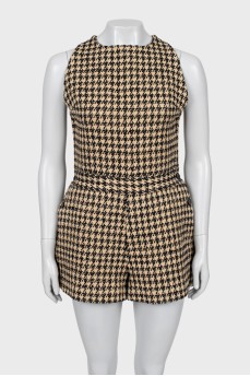Houndstooth jumpsuit