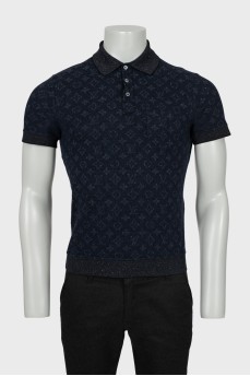 Men's polo shirt with signature print