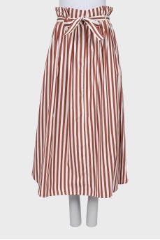 High waist striped skirt
