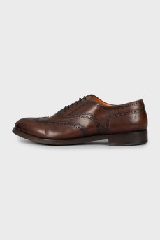 Men's brown leather brogues