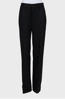 Black palazzo trousers with arrows