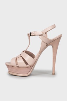 Pink Tribute leather sandals