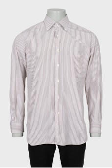 Men's striped straight-fit shirt
