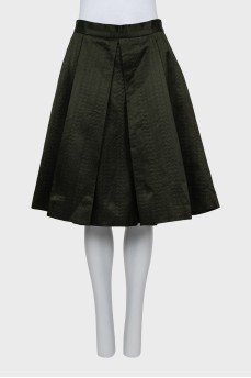 Printed wool and silk skirt