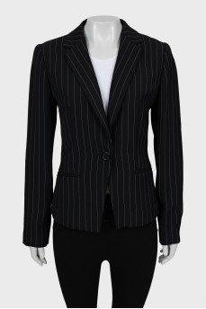 Black vertical striped jacket