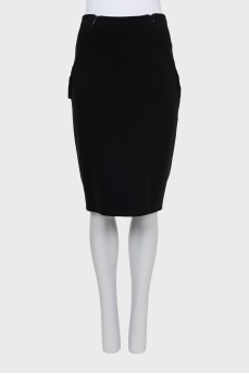 Black pencil skirt with pattern