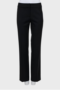 Wool flared trousers with arrows