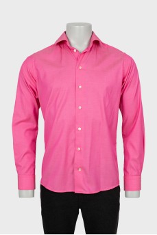 Men's pink fitted shirt