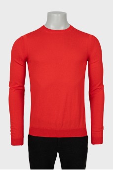Men's red wool jumper