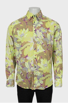 Men's straight-fit shirt with print