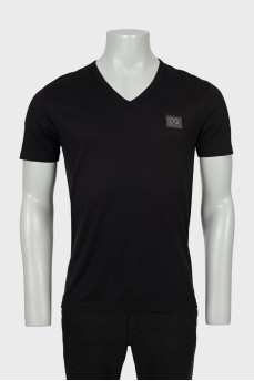 Men's black T-shirt with logo