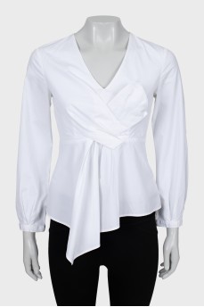 Fitted V-Neck Blouse
