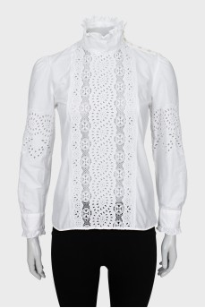 White fitted blouse