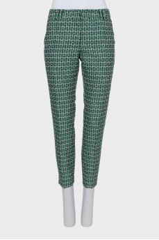 Printed cropped trousers