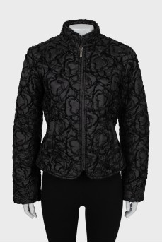 Black jacket with embossed print