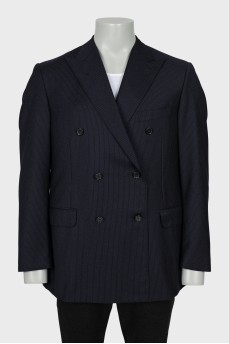 Men's striped wool jacket