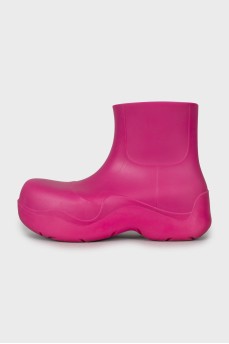 Rubber boots with chunky soles