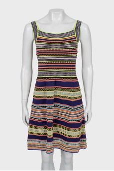 Knitted dress with straps