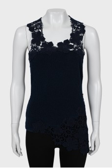 Fitted weave tank top