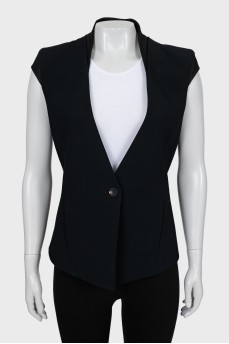 Fitted vest with accent shoulders