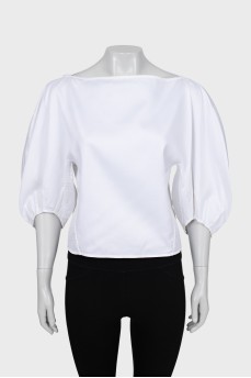 White blouse with raised seams