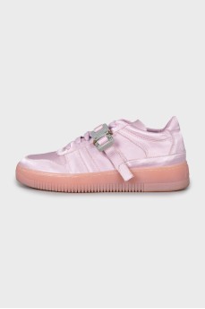 Pink textile sneakers
