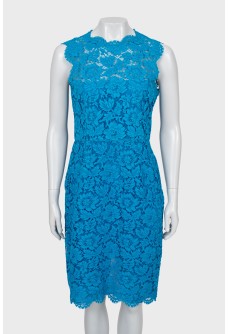 Openwork blue dress