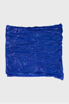 Blue silk scarf
