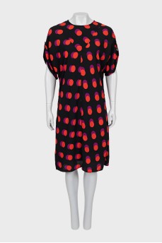 Polka dot short sleeve dress