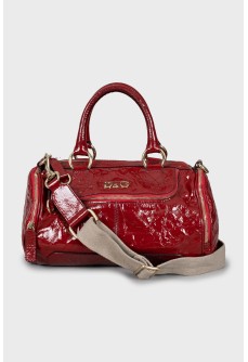 Red patent leather bag