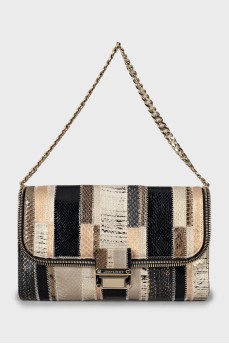 Shoulder bag with gold chain